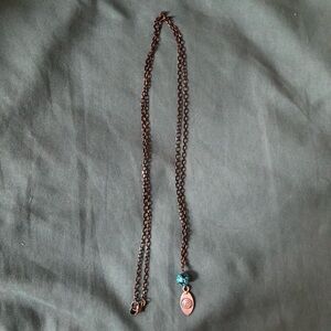 Handmade Long Spiral Eye Necklace
